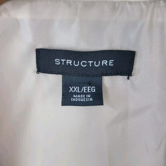 Structure Vest Size XXL Tan Khaki Button Up Classic Mens 2XL - Picture 4 of 5